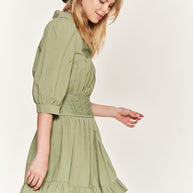 Eyelet detail 3/4 sleeve short dress-Jade By Jane-[option4]-[option5]-[option6]-[option7]-[option8]-Shop-Boutique-Clothing-for-Women-Online