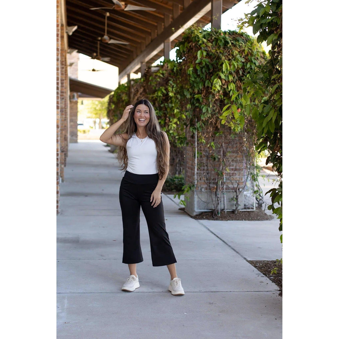 The Gabriella -Black High Waisted Gaucho Pants-JuliaRoseWholesale-[option4]-[option5]-[option6]-[option7]-[option8]-Shop-Boutique-Clothing-for-Women-Online