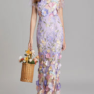 Floral Embroidered Mesh Overlay Maxi Dress-Dresses-Trendsi-[option4]-[option5]-[option6]-[option7]-[option8]-Shop-Boutique-Clothing-for-Women-Online