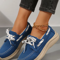 Lace Up Round Toe Sneakers-Sneakers-Trendsi-[option4]-[option5]-[option6]-[option7]-[option8]-Shop-Boutique-Clothing-for-Women-Online