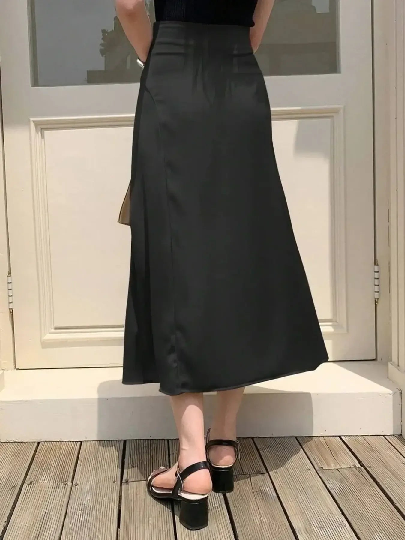 Asymmetric Wrap Midi Skirt with Fluted Hem-Skirts-Trendsi-[option4]-[option5]-[option6]-[option7]-[option8]-Shop-Boutique-Clothing-for-Women-Online