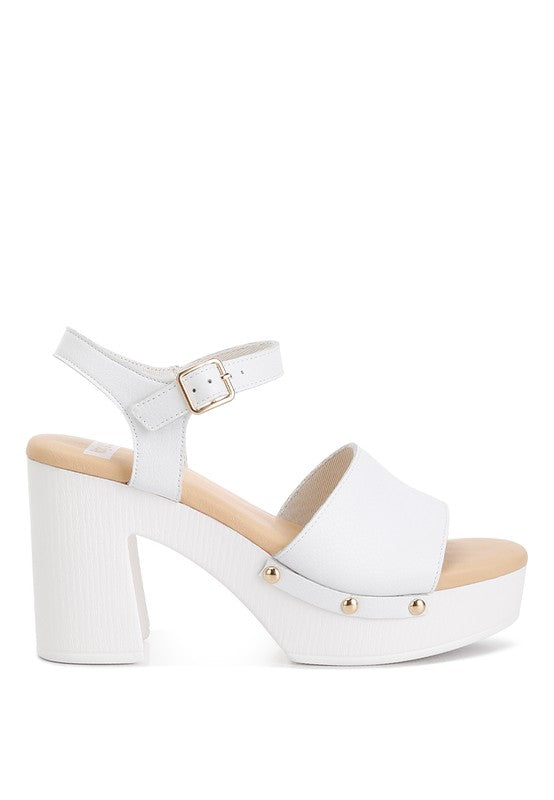 Sawor Recycled Leather High Block Sandals-Rag Company-[option4]-[option5]-[option6]-[option7]-[option8]-Shop-Boutique-Clothing-for-Women-Online