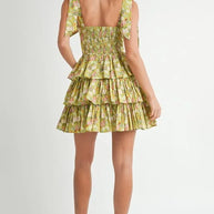 MABLE Floral Print Shoulder Tie Layered Mini Dress-Dresses-Trendsi-[option4]-[option5]-[option6]-[option7]-[option8]-Shop-Boutique-Clothing-for-Women-Online