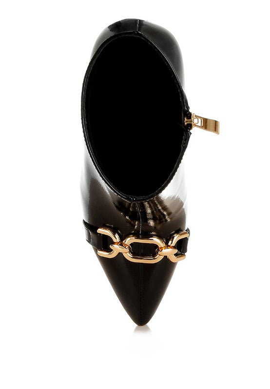Pollux Metallic Chain Detail Boots-Rag Company-[option4]-[option5]-[option6]-[option7]-[option8]-Shop-Boutique-Clothing-for-Women-Online