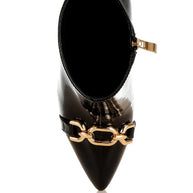 Pollux Metallic Chain Detail Boots-Rag Company-[option4]-[option5]-[option6]-[option7]-[option8]-Shop-Boutique-Clothing-for-Women-Online