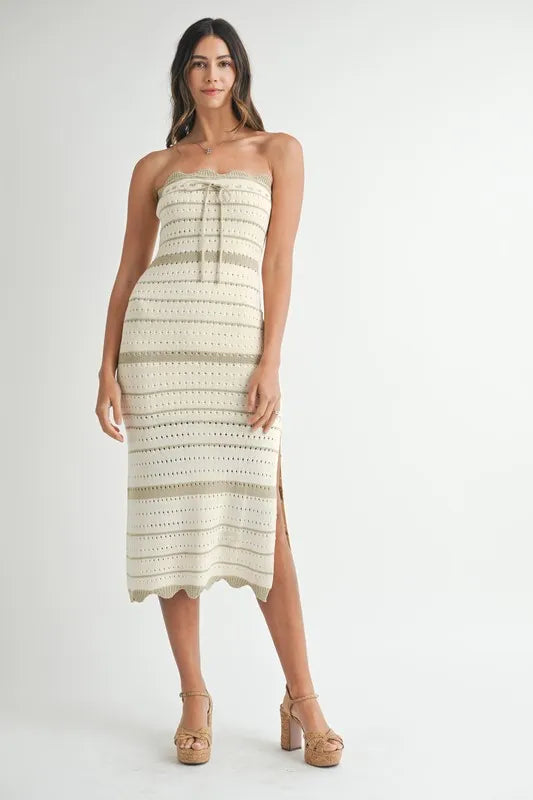 MABLE Contrast Striped Crochet Knit Midi Dress-Dresses-Trendsi-[option4]-[option5]-[option6]-[option7]-[option8]-Shop-Boutique-Clothing-for-Women-Online