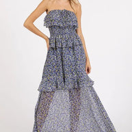 Mittoshop Ruffled Smocked Floral Halter Neck Maxi Dress-Dresses-Trendsi-[option4]-[option5]-[option6]-[option7]-[option8]-Shop-Boutique-Clothing-for-Women-Online