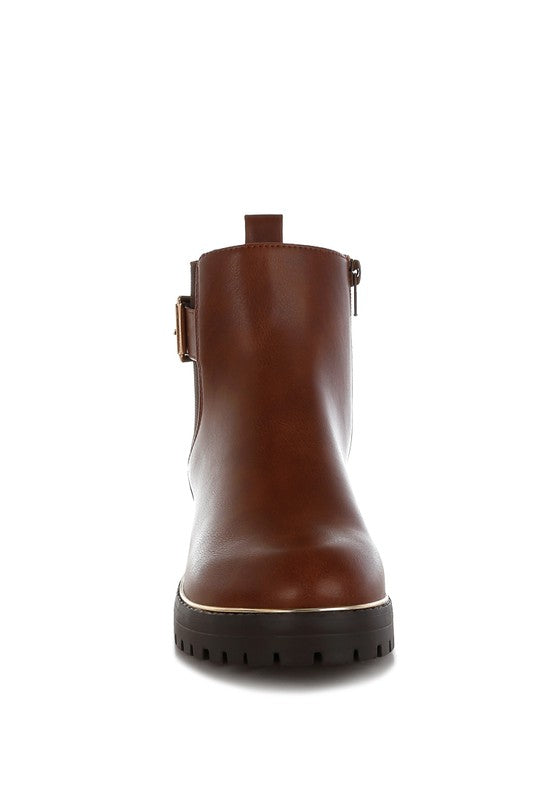 Antorin Chunky Buckle Detail Ankle Boots-Rag Company-[option4]-[option5]-[option6]-[option7]-[option8]-Shop-Boutique-Clothing-for-Women-Online