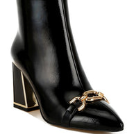 Pollux Metallic Chain Detail Boots-Rag Company-[option4]-[option5]-[option6]-[option7]-[option8]-Shop-Boutique-Clothing-for-Women-Online