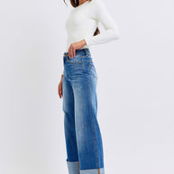 Judy Blue Distressed High Waist Wide Leg Jeans-Trendsi-[option4]-[option5]-[option6]-[option7]-[option8]-Shop-Boutique-Clothing-for-Women-Online
