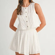 MABLE Eyelet Lace Top and Mini Skirt Set-Sets-Trendsi-[option4]-[option5]-[option6]-[option7]-[option8]-Shop-Boutique-Clothing-for-Women-Online