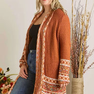 ADORA Full Size Fringe Hem Aztec Border Cardigan-Cardigan-Trendsi-[option4]-[option5]-[option6]-[option7]-[option8]-Shop-Boutique-Clothing-for-Women-Online