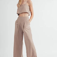 MABLE Linen Mix Crop Cami and Wide Leg Pants Set-2 piece set-Trendsi-[option4]-[option5]-[option6]-[option7]-[option8]-Shop-Boutique-Clothing-for-Women-Online