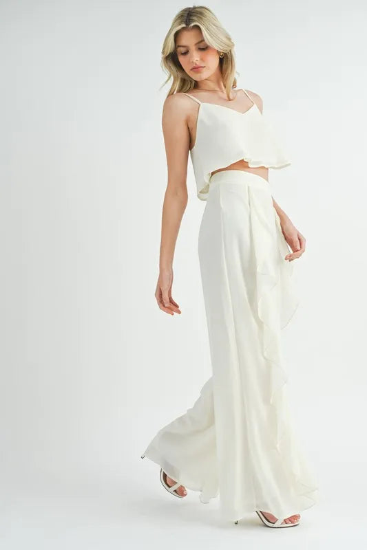 MABLE Crop Cami and Ruffled Wide Leg Pants Set-Sets-Trendsi-[option4]-[option5]-[option6]-[option7]-[option8]-Shop-Boutique-Clothing-for-Women-Online