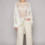 POL Openwork Long Sleeve Knit Cover Up-Cover Ups-Trendsi-[option4]-[option5]-[option6]-[option7]-[option8]-Shop-Boutique-Clothing-for-Women-Online