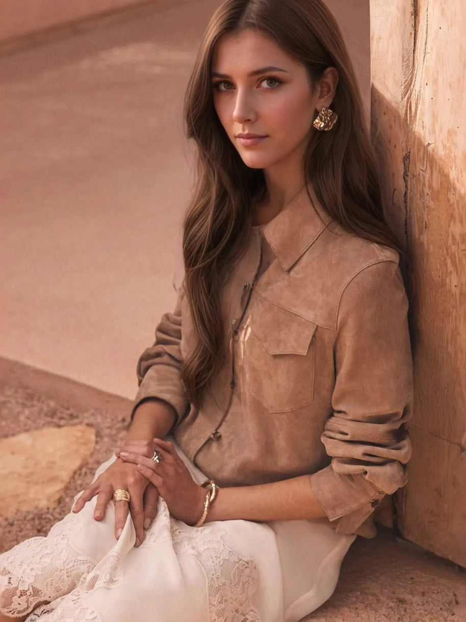 Button Front Long Sleeve Jacket-Coats & Jackets-Trendsi-[option4]-[option5]-[option6]-[option7]-[option8]-Shop-Boutique-Clothing-for-Women-Online