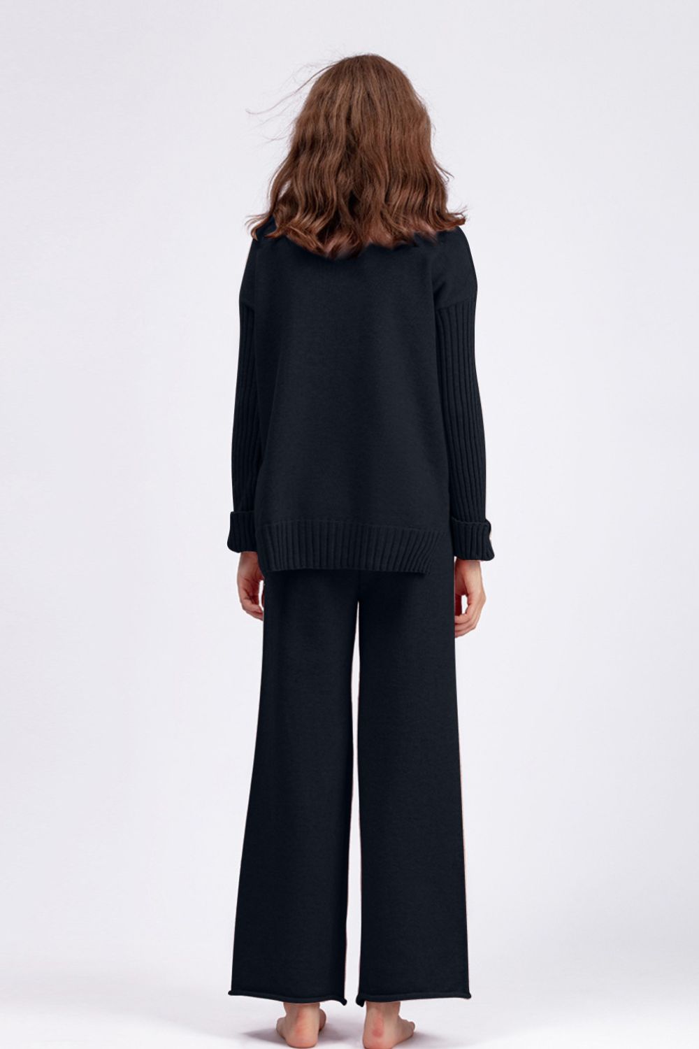 Basic Bae High- Low Turtleneck Long Sleeve Top and Pants Sweater Set-Trendsi-[option4]-[option5]-[option6]-[option7]-[option8]-Shop-Boutique-Clothing-for-Women-Online