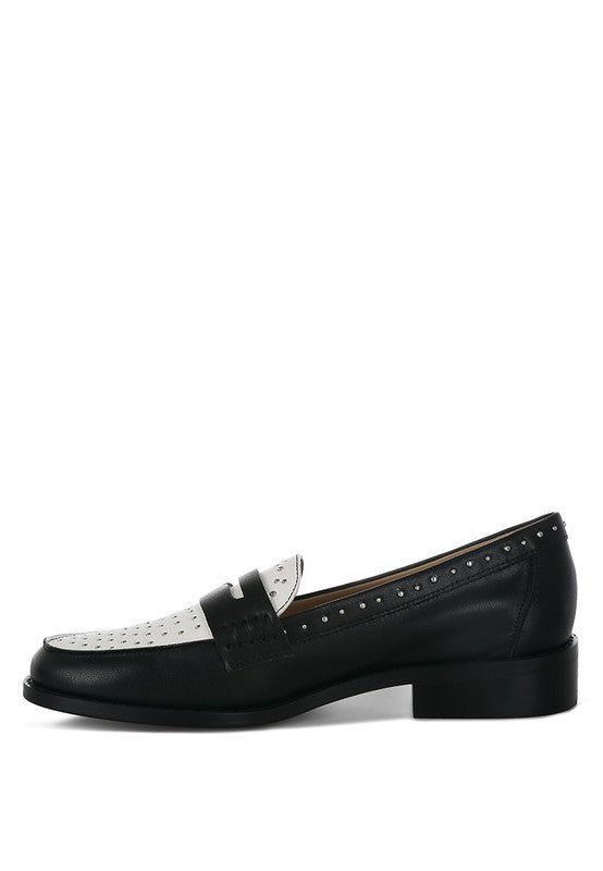 Raisa Stud Embellished Penny Loafers-Rag Company-[option4]-[option5]-[option6]-[option7]-[option8]-Shop-Boutique-Clothing-for-Women-Online