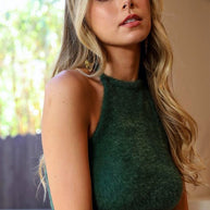 Fuzzy Sweater Halter Cropped Top-Leto Accessories-[option4]-[option5]-[option6]-[option7]-[option8]-Shop-Boutique-Clothing-for-Women-Online