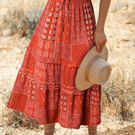 Printed Drawstring Midi Skirt-Skirts-Trendsi-[option4]-[option5]-[option6]-[option7]-[option8]-Shop-Boutique-Clothing-for-Women-Online