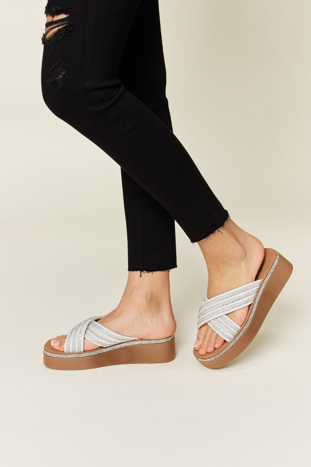 Forever Link Rhinestone Platform Wedge Sandals-Trendsi-[option4]-[option5]-[option6]-[option7]-[option8]-Shop-Boutique-Clothing-for-Women-Online