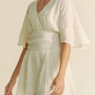 Davi & Dani Batwing Sleeve Waist Belt Romper-Jumpsuits & Rompers-Trendsi-[option4]-[option5]-[option6]-[option7]-[option8]-Shop-Boutique-Clothing-for-Women-Online