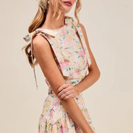 SO ME Floral Printed Woven Shoulder Bow Tie Top and Skirt Set-Dresses-Trendsi-[option4]-[option5]-[option6]-[option7]-[option8]-Shop-Boutique-Clothing-for-Women-Online