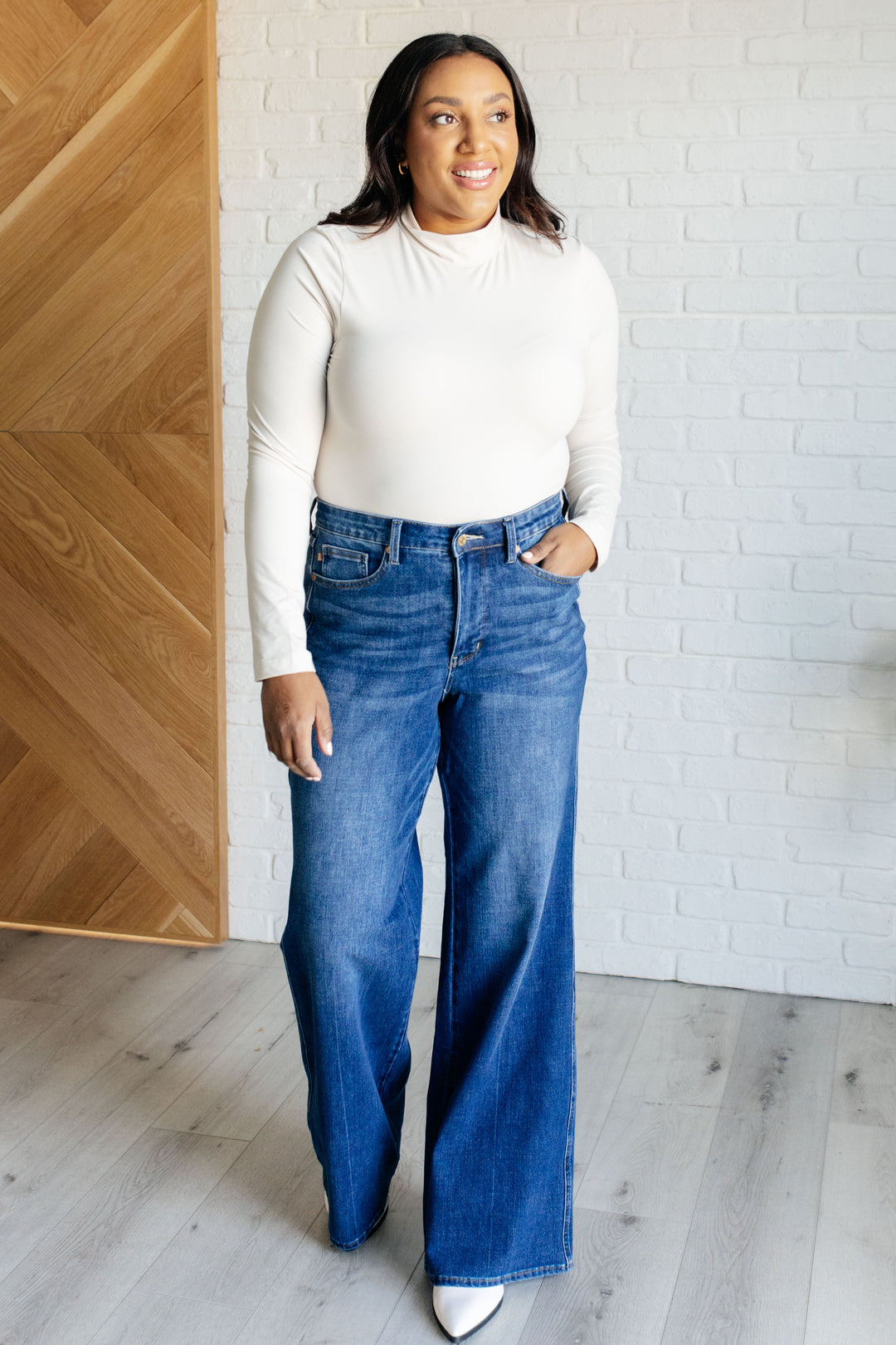 Judy Blue Eliza High Rise Control Top Retro Wide Leg Jeans-Denim-Ave Shops-[option4]-[option5]-[option6]-[option7]-[option8]-Shop-Boutique-Clothing-for-Women-Online