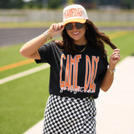 Orange Game Day Go Fight Win Tee-P&PD Wholesale-[option4]-[option5]-[option6]-[option7]-[option8]-Shop-Boutique-Clothing-for-Women-Online