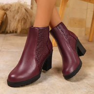 Point Toe Block Heels Boots-110 Fashion Boots-Trendsi-[option4]-[option5]-[option6]-[option7]-[option8]-Shop-Boutique-Clothing-for-Women-Online