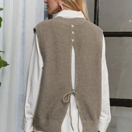 ADORA Round Neck Vest with Slight Open Back-Vest-Trendsi-[option4]-[option5]-[option6]-[option7]-[option8]-Shop-Boutique-Clothing-for-Women-Online