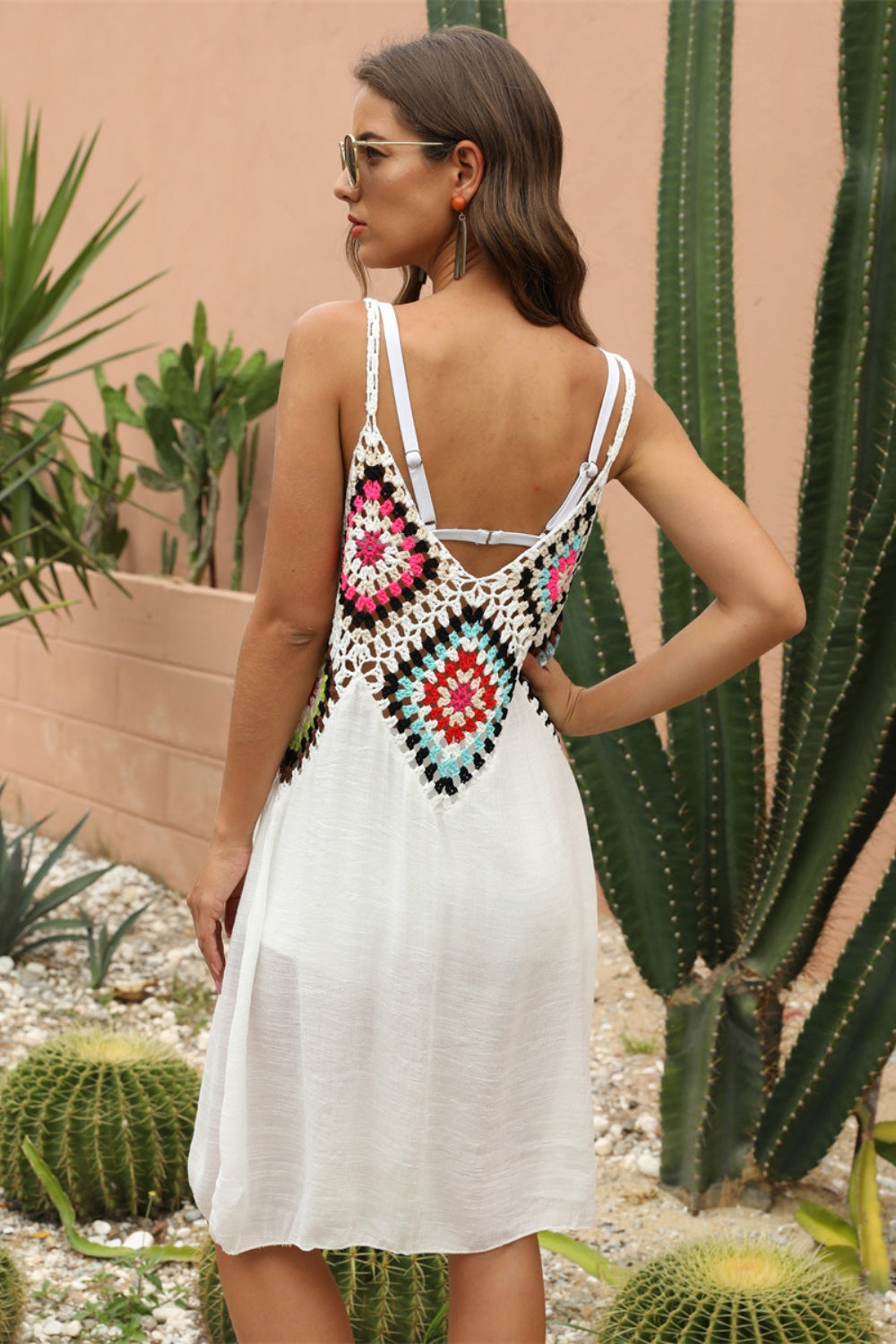 Geometric V-Neck Spaghetti Strap Cover Up Dress-Trendsi-[option4]-[option5]-[option6]-[option7]-[option8]-Shop-Boutique-Clothing-for-Women-Online