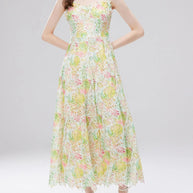 Floral Lace Sleeveless V-Neck Midi Dress-Dresses-Trendsi-[option4]-[option5]-[option6]-[option7]-[option8]-Shop-Boutique-Clothing-for-Women-Online