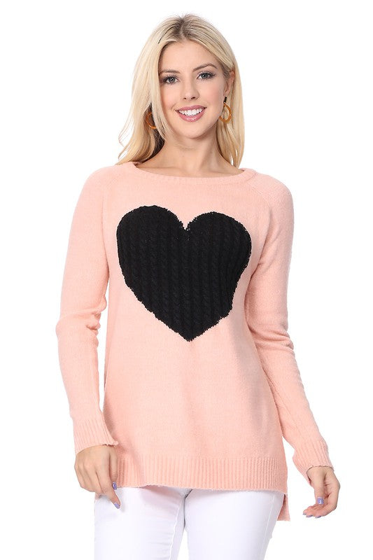 Cozy Heart Jacquard Round Neck Pullover Sweater-Mak-[option4]-[option5]-[option6]-[option7]-[option8]-Shop-Boutique-Clothing-for-Women-Online