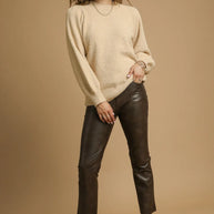 Umgee Textured Long Sleeve Sweater with Ribbed Trim-Sweaters-Trendsi-[option4]-[option5]-[option6]-[option7]-[option8]-Shop-Boutique-Clothing-for-Women-Online