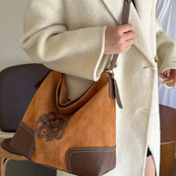 Suede Patch Adjustable Strap Tote Bag-Bags-Trendsi-[option4]-[option5]-[option6]-[option7]-[option8]-Shop-Boutique-Clothing-for-Women-Online