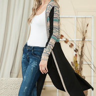 Mixed Media Maxi Cardigan-Orange Farm Clothing-[option4]-[option5]-[option6]-[option7]-[option8]-Shop-Boutique-Clothing-for-Women-Online