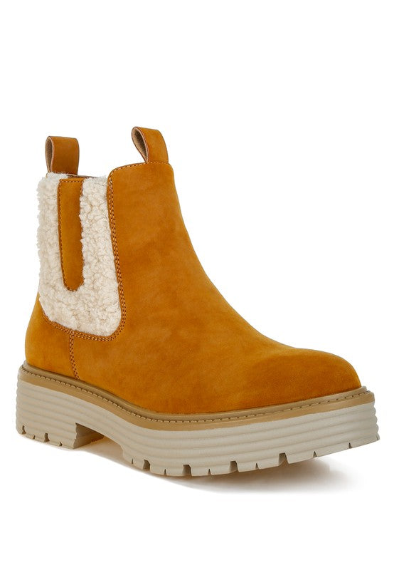 Mothman Faux Fur Detail Chunky Ankle Boots-Rag Company-[option4]-[option5]-[option6]-[option7]-[option8]-Shop-Boutique-Clothing-for-Women-Online