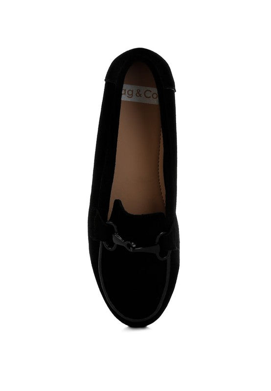 Awen Monochromatic Horsebit Real Suede Loafers-Rag Company-[option4]-[option5]-[option6]-[option7]-[option8]-Shop-Boutique-Clothing-for-Women-Online