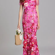 Floral Embroidered Mesh Overlay Maxi Dress-Dresses-Trendsi-[option4]-[option5]-[option6]-[option7]-[option8]-Shop-Boutique-Clothing-for-Women-Online