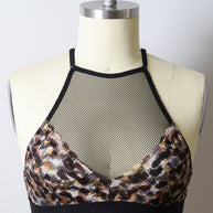 Plus Size Mesh Print High Neck Bralette-Leto Accessories-[option4]-[option5]-[option6]-[option7]-[option8]-Shop-Boutique-Clothing-for-Women-Online
