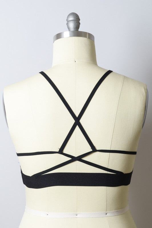 Plus Size Mesh Print High Neck Bralette-Leto Accessories-[option4]-[option5]-[option6]-[option7]-[option8]-Shop-Boutique-Clothing-for-Women-Online