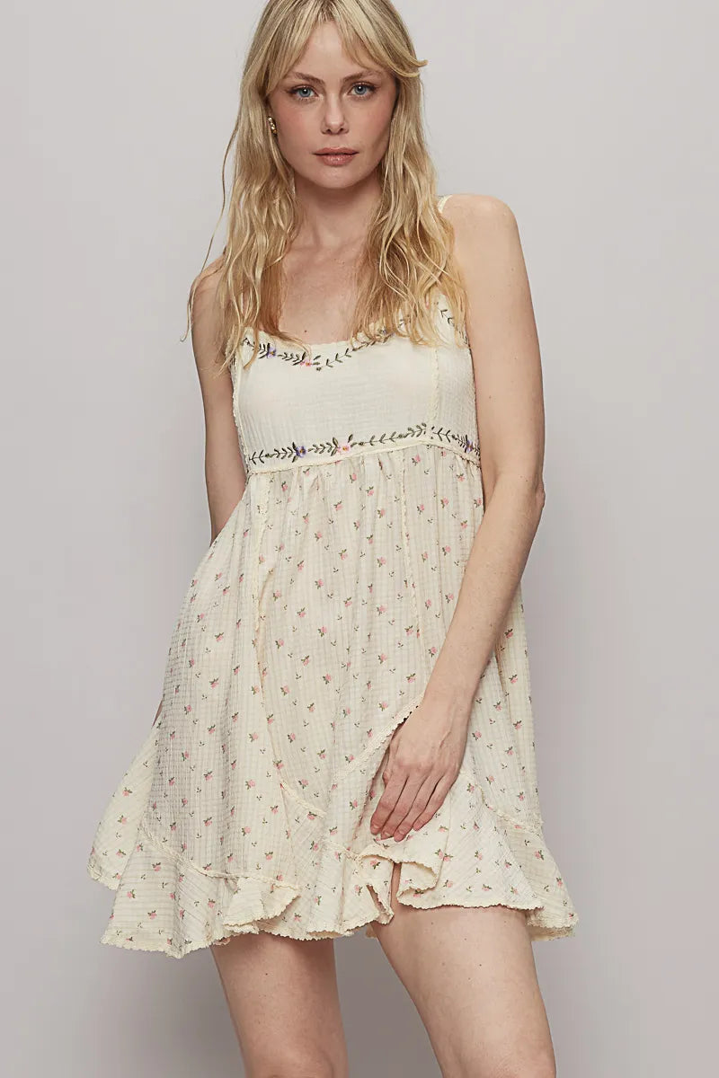 POL Ruffled Hem Floral Print Cami Mini Dress-Dresses-Trendsi-[option4]-[option5]-[option6]-[option7]-[option8]-Shop-Boutique-Clothing-for-Women-Online