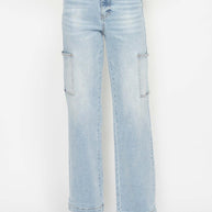 Judy Blue High Waist Light Wash Straight Cargo Jeans-Trendsi-Light-0-[option4]-[option5]-[option6]-[option7]-[option8]-Shop-Boutique-Clothing-for-Women-Online