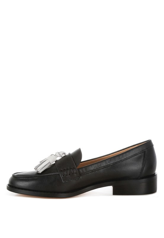 Yelena Real Leather Tassel Loafers-Rag Company-[option4]-[option5]-[option6]-[option7]-[option8]-Shop-Boutique-Clothing-for-Women-Online