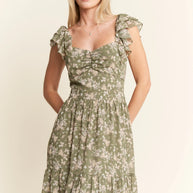 Jade By Jane Ruffle Sleeve Tiered Maxi Dress-Dresses-Trendsi-[option4]-[option5]-[option6]-[option7]-[option8]-Shop-Boutique-Clothing-for-Women-Online