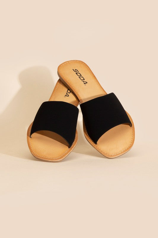 Soda Airway-S Flat Slides-Fortune Dynamic-BLACK-5.5-[option4]-[option5]-[option6]-[option7]-[option8]-Shop-Boutique-Clothing-for-Women-Online