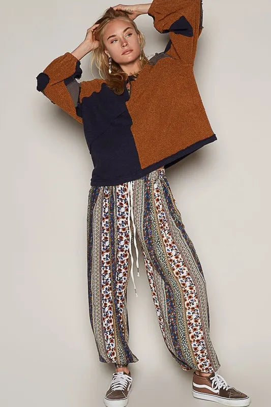 POL Color Block Half Zip Dropped Shoulder Sweatshirt-Sweatshirts-Trendsi-[option4]-[option5]-[option6]-[option7]-[option8]-Shop-Boutique-Clothing-for-Women-Online