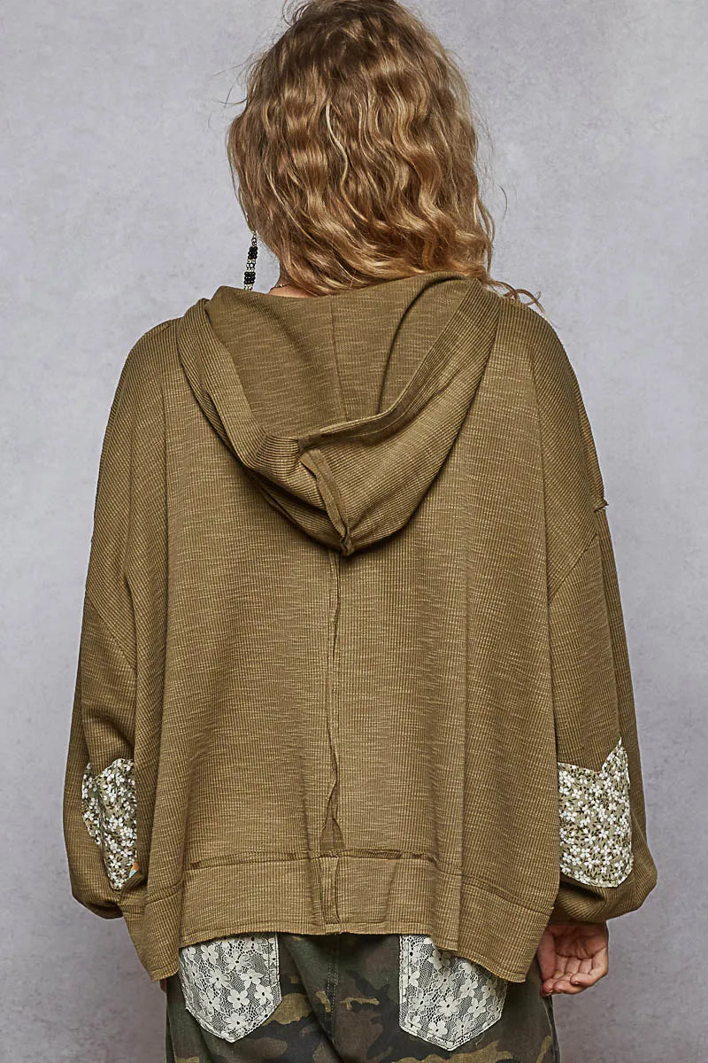 POL Peace Patch Floral Long Sleeve Hoodie-Sweatshirts-Trendsi-[option4]-[option5]-[option6]-[option7]-[option8]-Shop-Boutique-Clothing-for-Women-Online