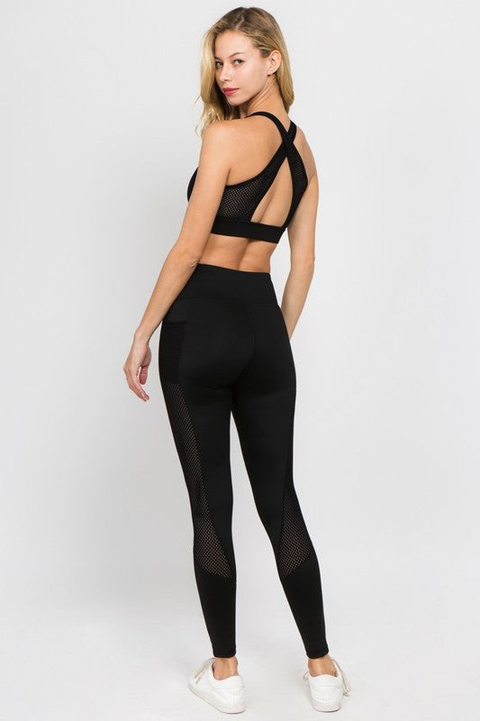 Active Jersey Mesh Striped 3-Pocket Leggings-Yelete-[option4]-[option5]-[option6]-[option7]-[option8]-Shop-Boutique-Clothing-for-Women-Online